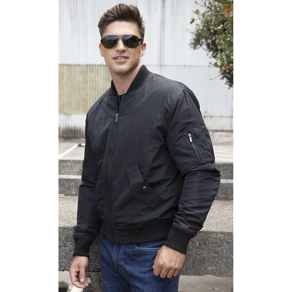 Fossa Apparel 1518 Wingover Bomber / Flight Jacket Sz Medium Marine Squadrom 163